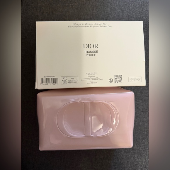 Dior Blush Pink Glossy Pouch with Box